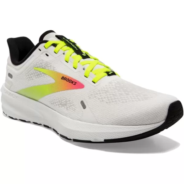 Brooks Womens Launch 9 Neutral Running ShoeWhitePinkNightlife