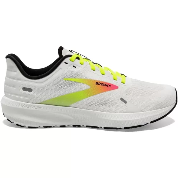 Brooks Womens Launch 9 Neutral Running ShoeWhitePinkNightlife