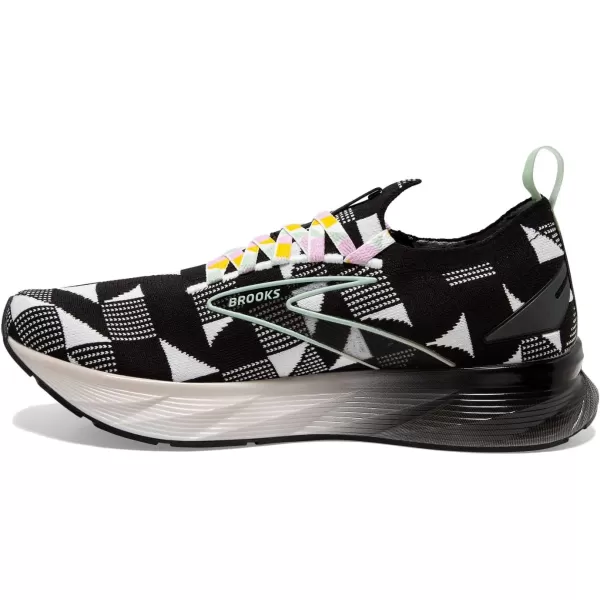 Brooks Womens Levitate Stealthfit 6 Neutral Running ShoeBlackWhiteSubtle Green
