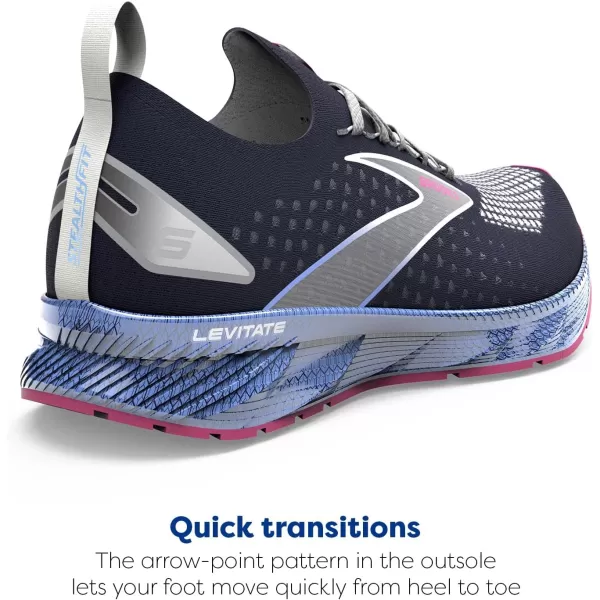 Brooks Womens Levitate Stealthfit 6 Neutral Running ShoePeacoatOpen AirLilac Rose