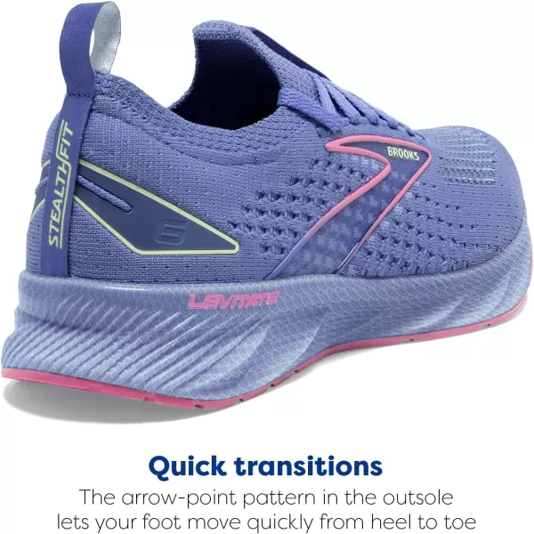 Brooks Womens Levitate Stealthfit 6 Neutral Running ShoePurplePink