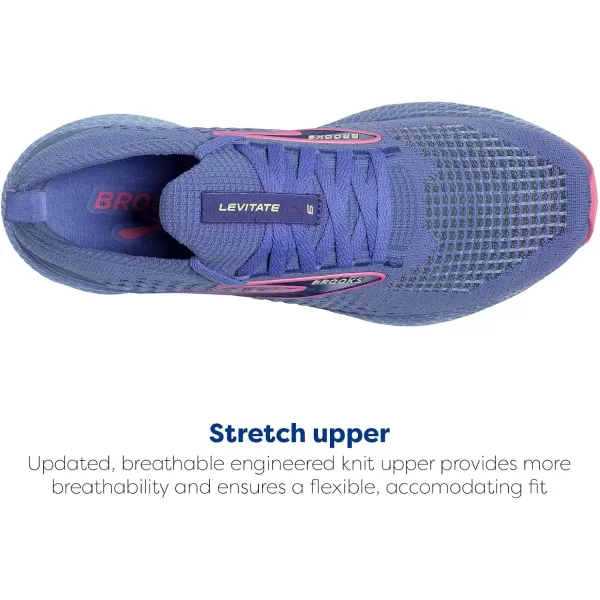 Brooks Womens Levitate Stealthfit 6 Neutral Running ShoePurplePink