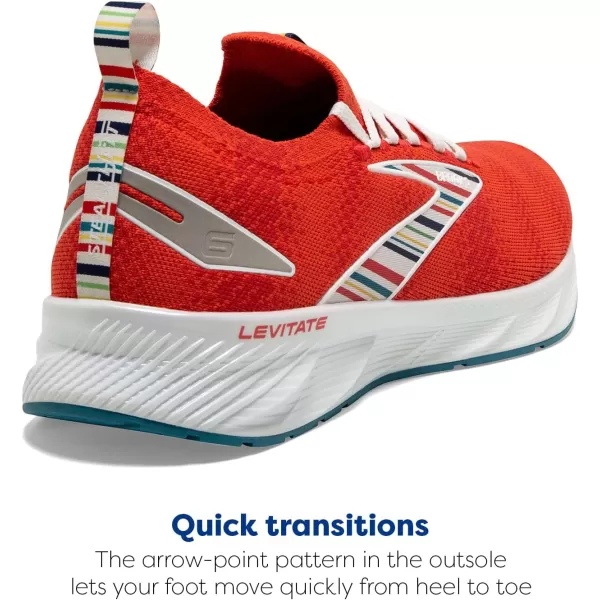 Brooks Womens Levitate Stealthfit 6 Neutral Running ShoeRedWhiteBlue