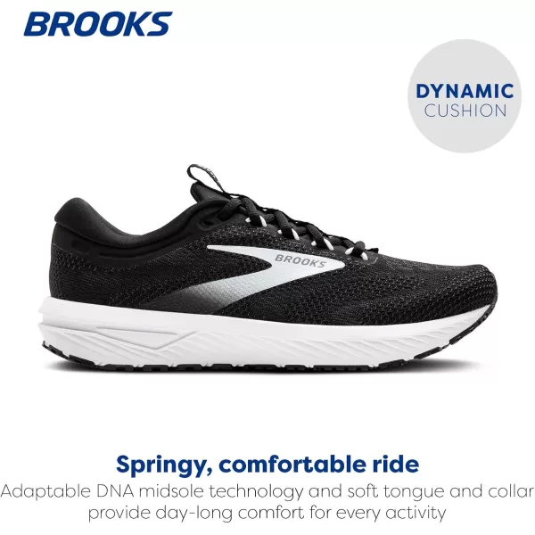 Brooks Womens Revel 7 Neutral Running ShoeBlackWhite