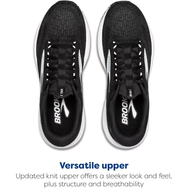 Brooks Womens Revel 7 Neutral Running ShoeBlackWhite