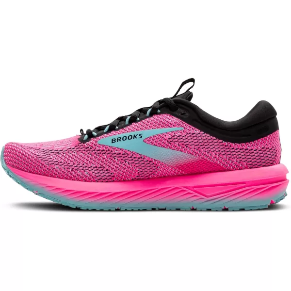 Brooks Womens Revel 7 Neutral Running ShoeKnockout PinkBlackAqua