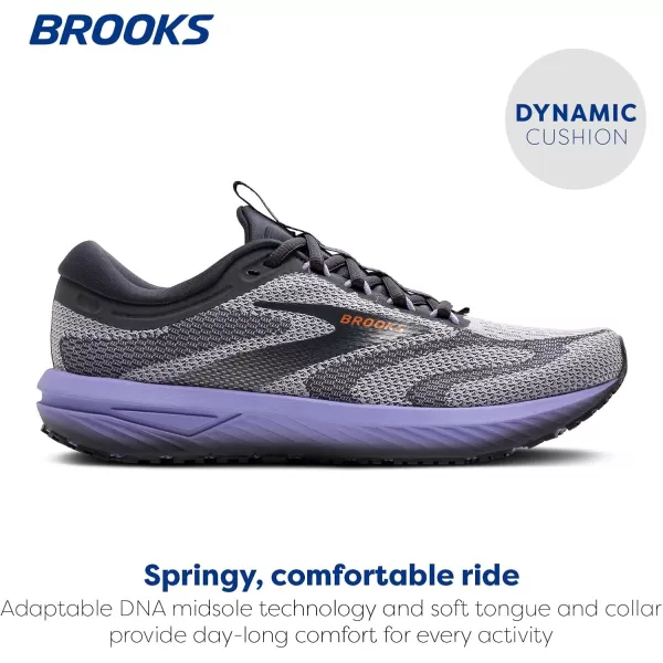 Brooks Womens Revel 7 Neutral Running ShoeSweet LavenderEbonyAlloy