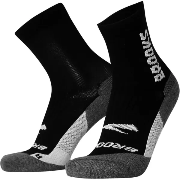 Brooks Ghost Crew Socks I Performance Running Cushioned Socks with Arch Support for Men ampamp WomenBlackBr Crew