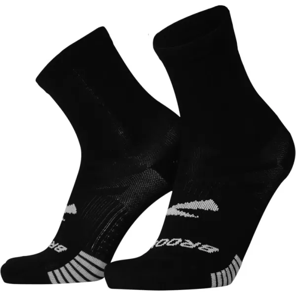 Brooks Ghost Lite Crew Socks I Performance Running Comfort Fit with Arch Support for Men ampamp Women 2Pack SetBlack