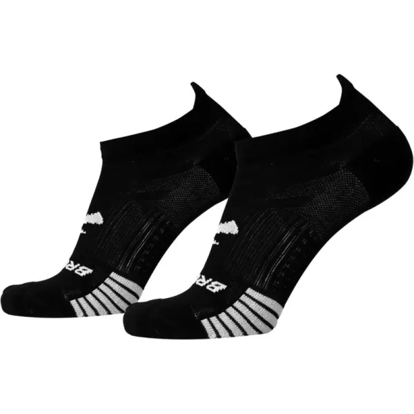 Brooks Ghost Lite No Show Socks I Performance Running Comfort Fit with Arch Support for Men ampamp Women 2Pack SetBlack