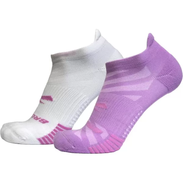 Brooks Ghost Lite No Show Socks I Performance Running Comfort Fit with Arch Support for Men ampamp Women 2Pack SetOrchid  WhiteOrchid
