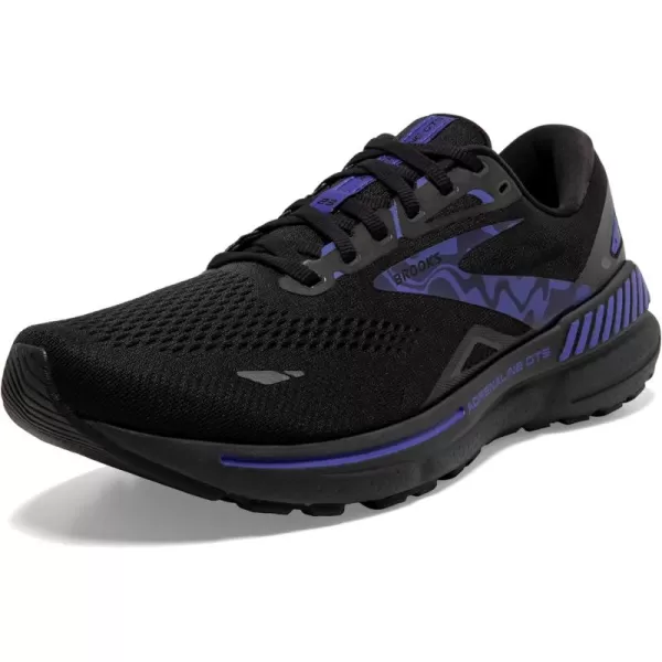 Brooks Mens Adrenaline GTS 23 Supportive Running ShoeBlackEbonyLiberty