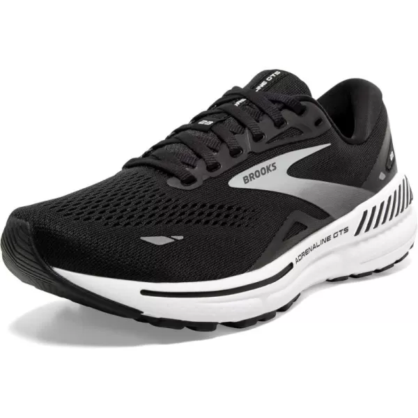 Brooks Mens Adrenaline GTS 23 Supportive Running ShoeBlackWhiteSilver