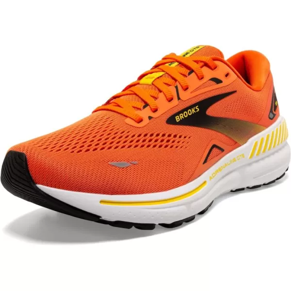 Brooks Mens Adrenaline GTS 23 Supportive Running ShoeRed OrangeBlackYellow