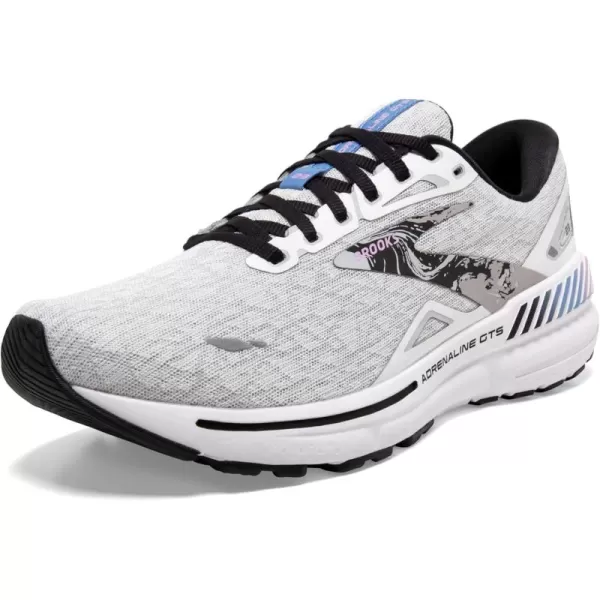 Brooks Mens Adrenaline GTS 23 Supportive Running ShoeWhiteBlackOrchid Bouquet