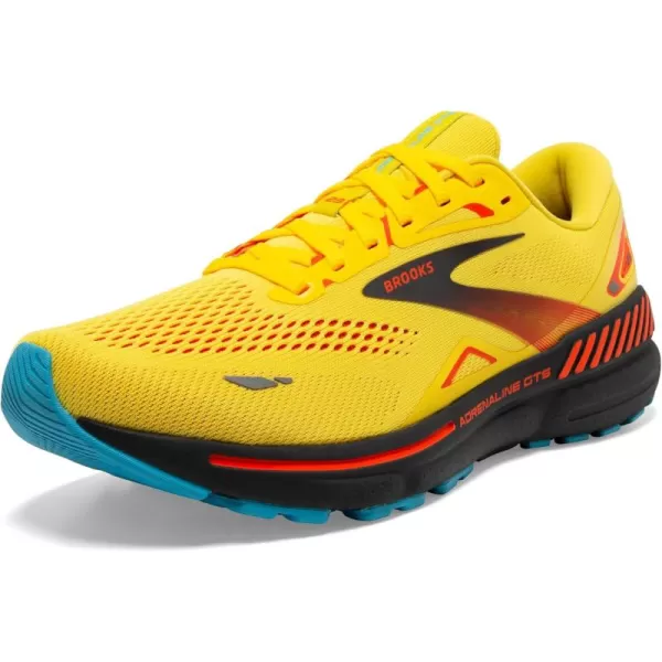 Brooks Mens Adrenaline GTS 23 Supportive Running ShoeYellowForaged IronOrange