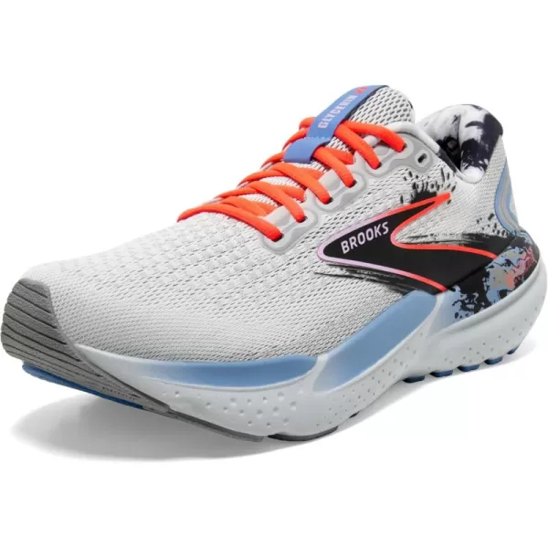 Brooks Mens Glycerin 21 Neutral Running ShoeOysterBlackOrchid Bouquet
