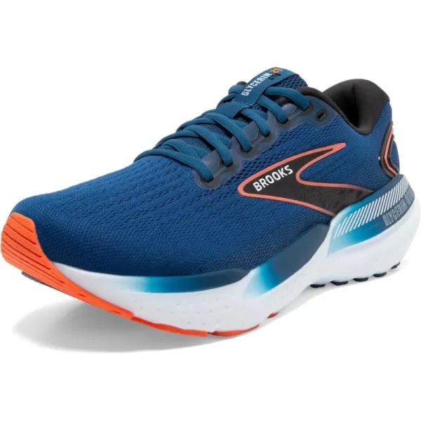 Brooks Mens Glycerin GTS 21 Supportive Running ShoeBlue OpalBlackNasturtium