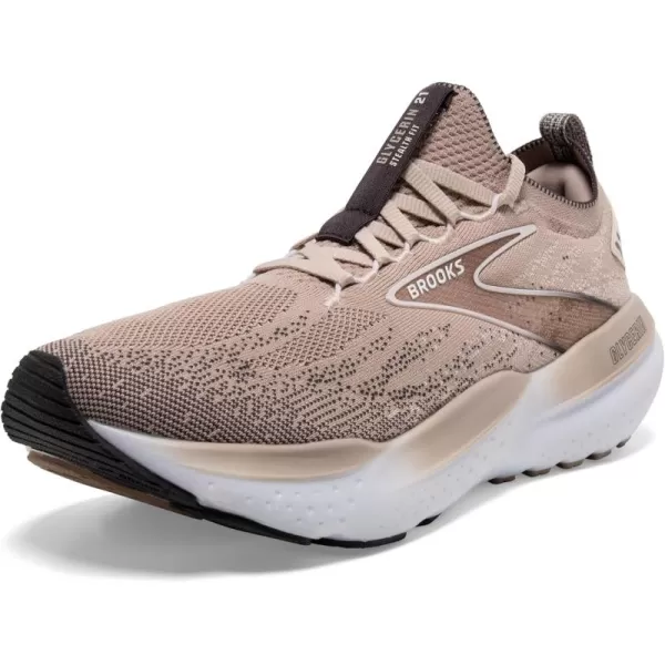 Brooks Mens Glycerin Stealthfit 21 Neutral Running ShoeChateau GreyForged Iron