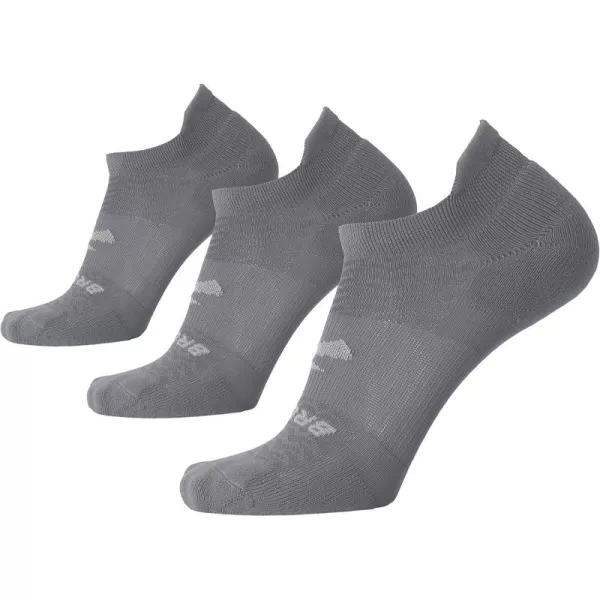 Brooks RunIn No Show Socks I Men ampamp Women Performance Athletic Running Socks I Comfort Fit 3Pack SetAsphalt