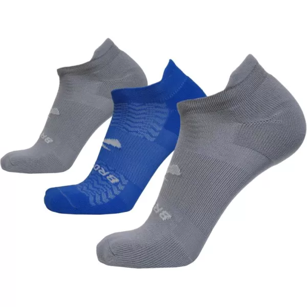 Brooks RunIn No Show Socks I Men ampamp Women Performance Athletic Running Socks I Comfort Fit 3Pack SetAsphalt Royal Asphalt