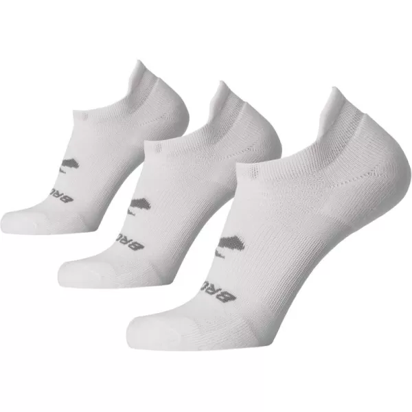 Brooks RunIn No Show Socks I Men ampamp Women Performance Athletic Running Socks I Comfort Fit 3Pack SetWhite