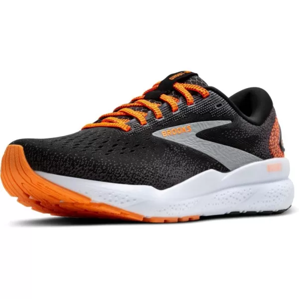 Brooks Womens Ghost 16 Neutral Running ShoeBlackOrangeWhite