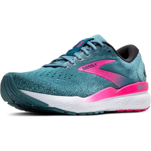Brooks Womens Ghost 16 Neutral Running ShoeBluePinkMoroccan Blue