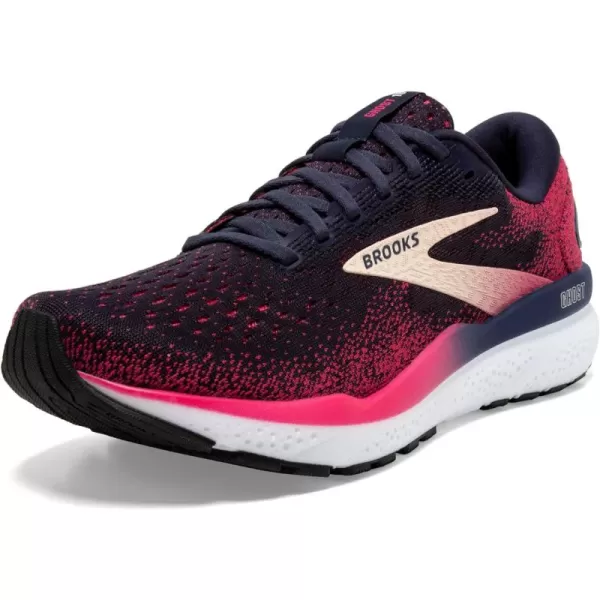 Brooks Womens Ghost 16 Neutral Running ShoePeacoatRaspberryApricot