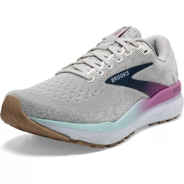 Brooks Womens Ghost 16 Neutral Running ShoeWhiteGreyEstate Blue