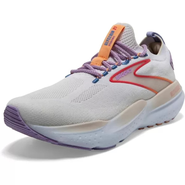 Brooks Womens Glycerin Stealthfit 21 Neutral Running ShoeParchmentWhiteLavendula