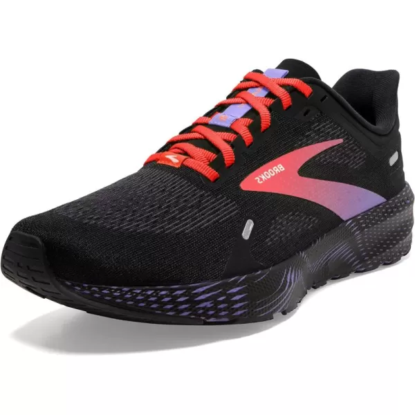 Brooks Womens Launch 9 Neutral Running ShoeBlackCoralPurple