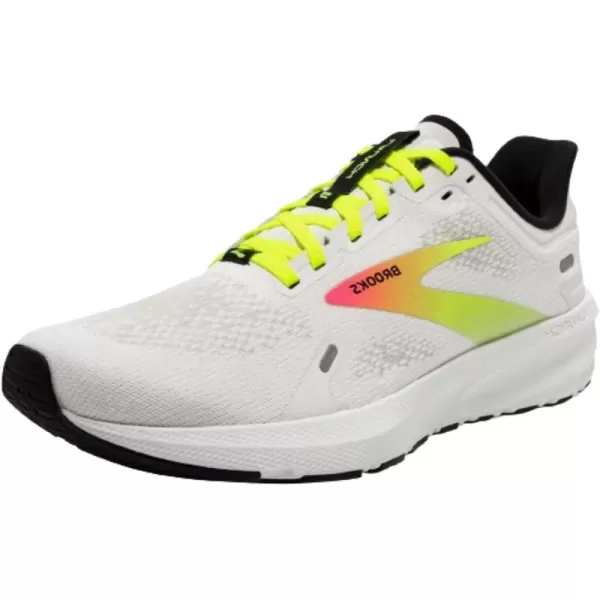 Brooks Womens Launch 9 Neutral Running ShoeWhitePinkNightlife