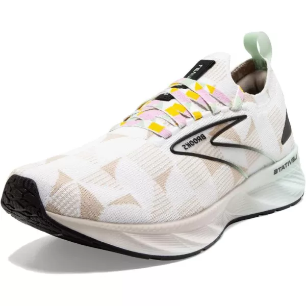 Brooks Womens Levitate Stealthfit 6 Neutral Running ShoeWhiteSilver LiningGreen