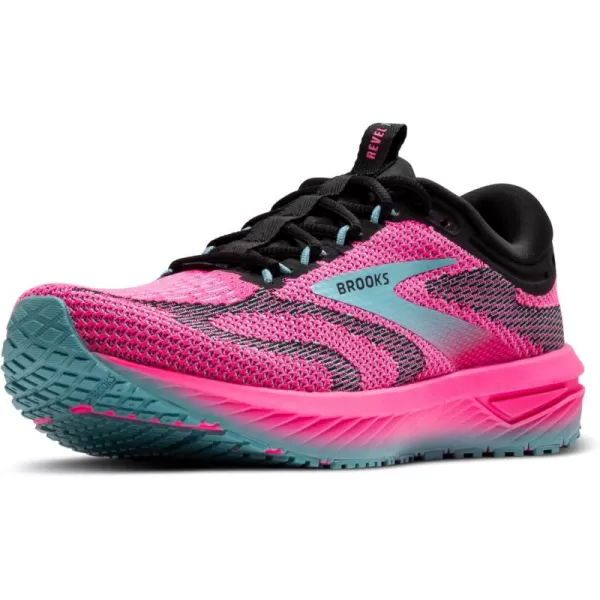 Brooks Womens Revel 7 Neutral Running ShoeKnockout PinkBlackAqua