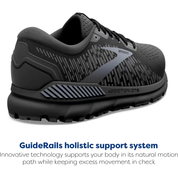 Brooks Mens Addiction GTS 15 Supportive Running ShoeBlackBlackEbony