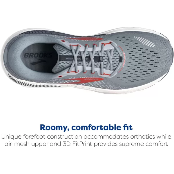 Brooks Mens Addiction GTS 15 Supportive Running ShoeGreyEbonyChili Oil