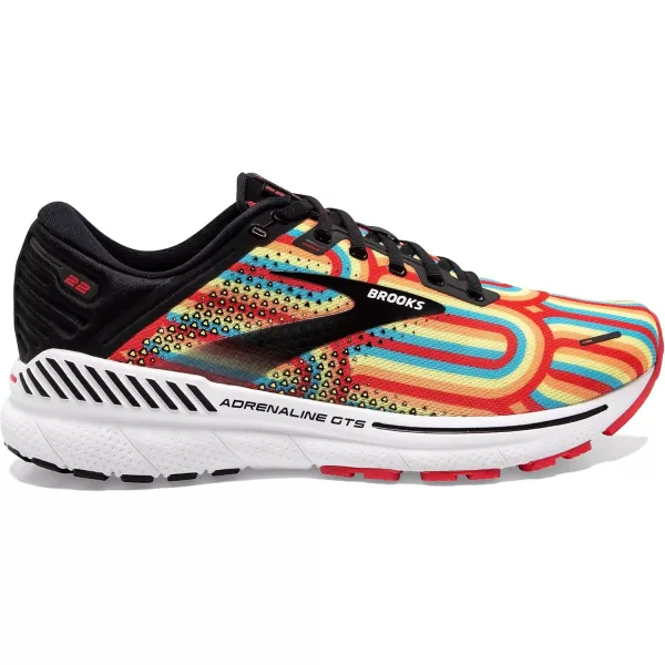 Brooks Mens Adrenaline GTS 22 Supportive Running ShoeBlackBittersweetLimelight