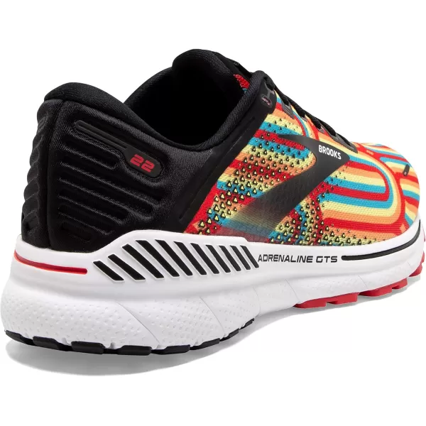 Brooks Mens Adrenaline GTS 22 Supportive Running ShoeBlackBittersweetLimelight