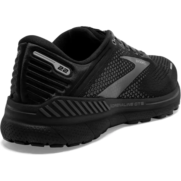Brooks Mens Adrenaline GTS 22 Supportive Running ShoeBlackBlackEbony