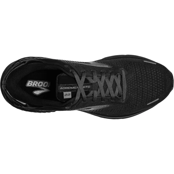 Brooks Mens Adrenaline GTS 22 Supportive Running ShoeBlackBlackEbony