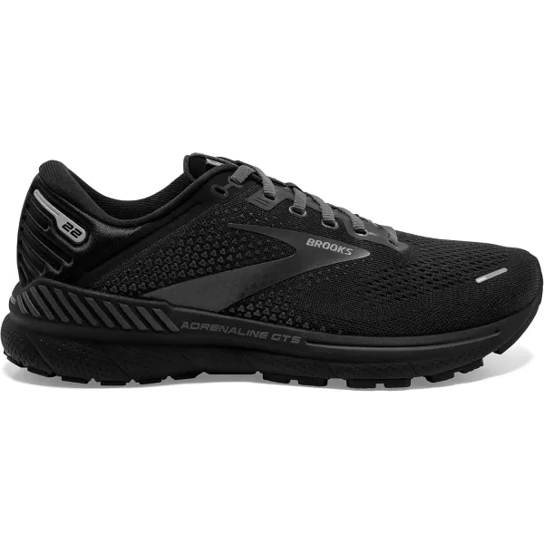 Brooks Mens Adrenaline GTS 22 Supportive Running ShoeBlackBlackEbony