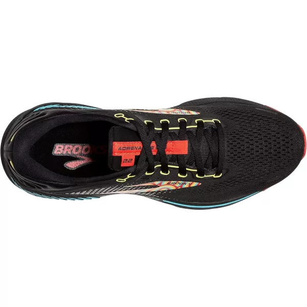 Brooks Mens Adrenaline GTS 22 Supportive Running ShoeBlackBlueBittersweet