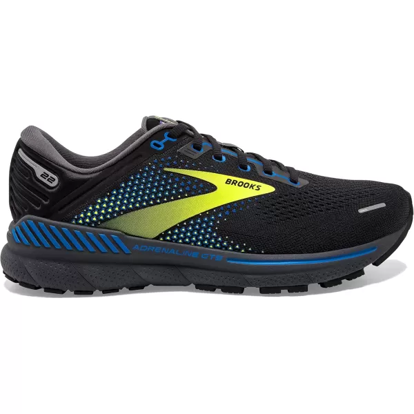 Brooks Mens Adrenaline GTS 22 Supportive Running ShoeBlackBlueNightlife