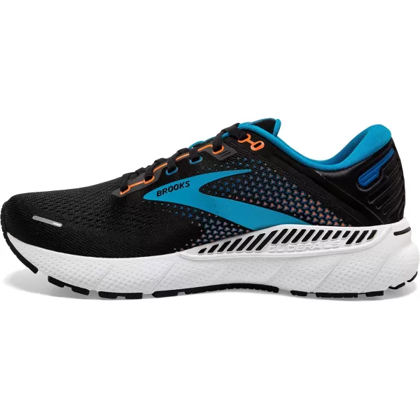 Brooks Mens Adrenaline GTS 22 Supportive Running ShoeBlackBlueOrange