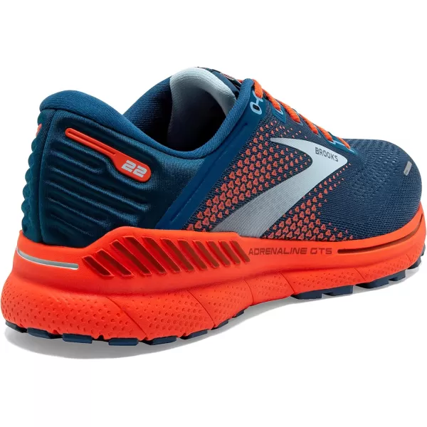 Brooks Mens Adrenaline GTS 22 Supportive Running ShoeBlueLight BlueOrange
