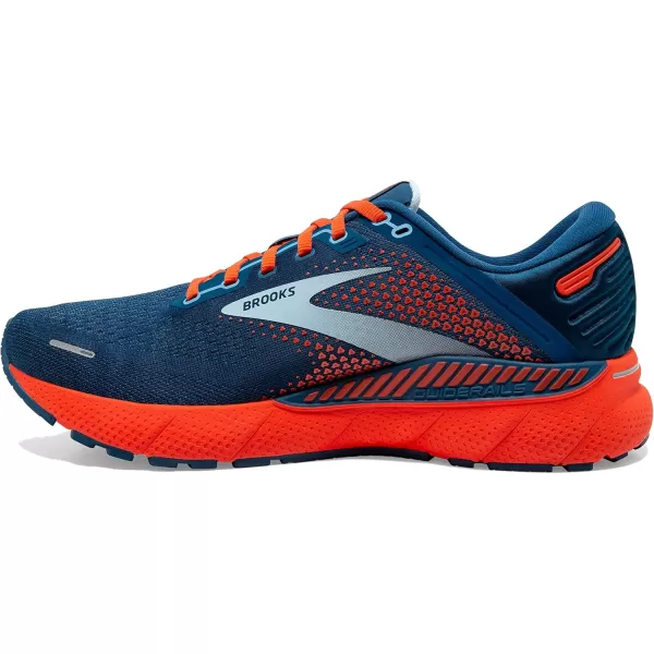 Brooks Mens Adrenaline GTS 22 Supportive Running ShoeBlueLight BlueOrange