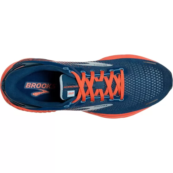 Brooks Mens Adrenaline GTS 22 Supportive Running ShoeBlueLight BlueOrange