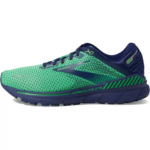 Brooks Mens Adrenaline GTS 22 Supportive Running ShoeGreenNavy