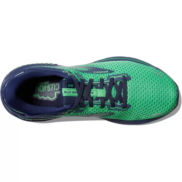 Brooks Mens Adrenaline GTS 22 Supportive Running ShoeGreenNavy
